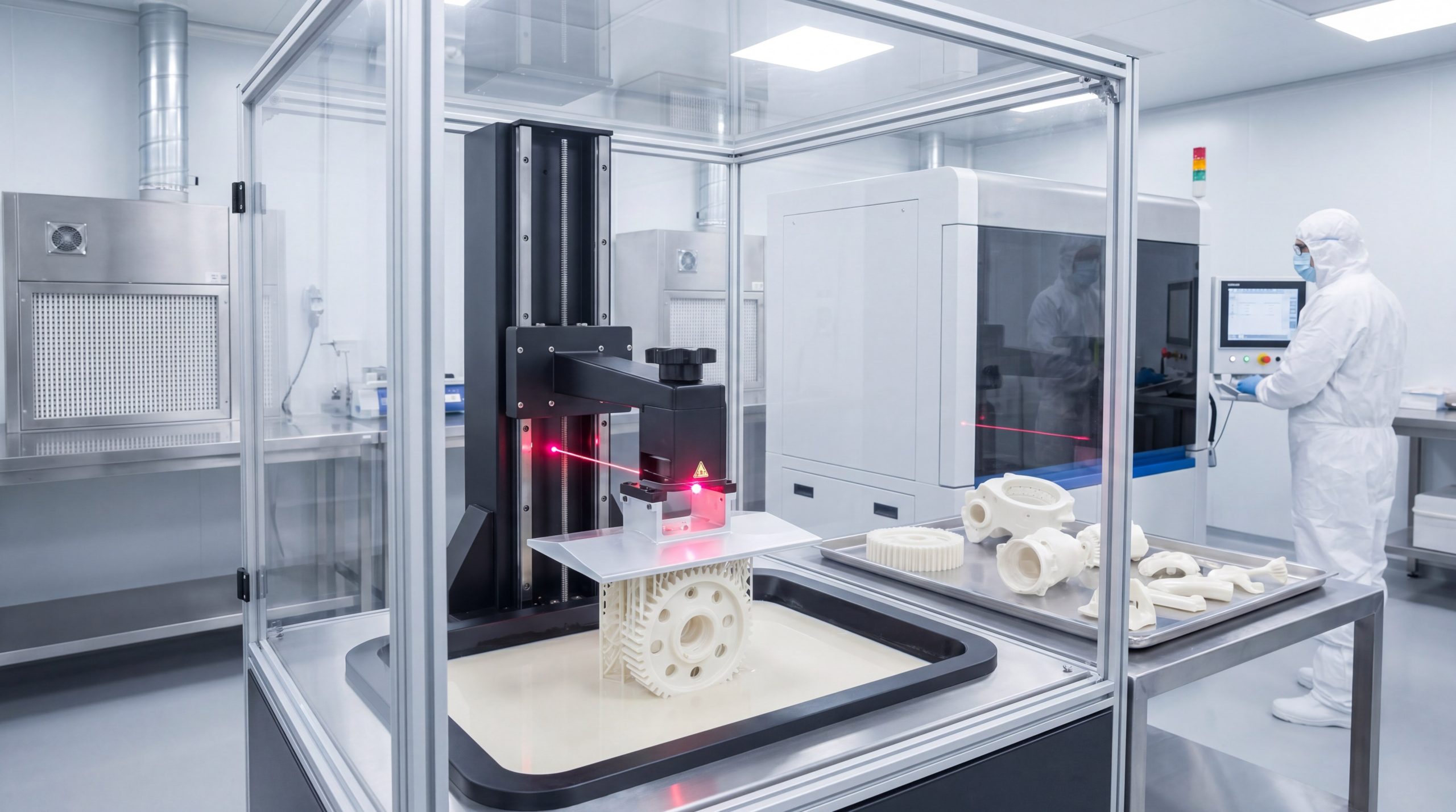 Precision ceramic SLA 3D printer building complex zirconia components