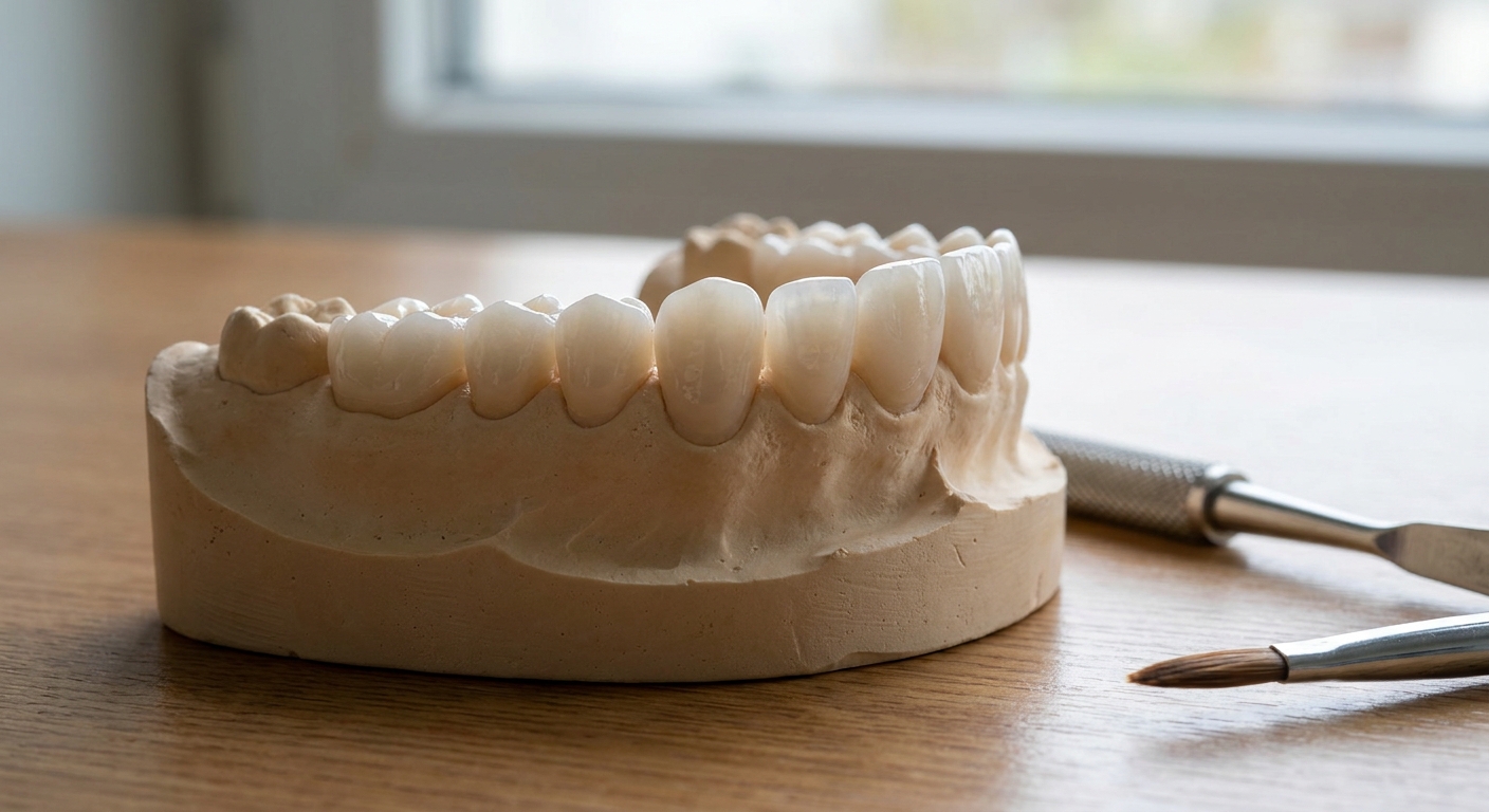 zirconia dental crowns closeup