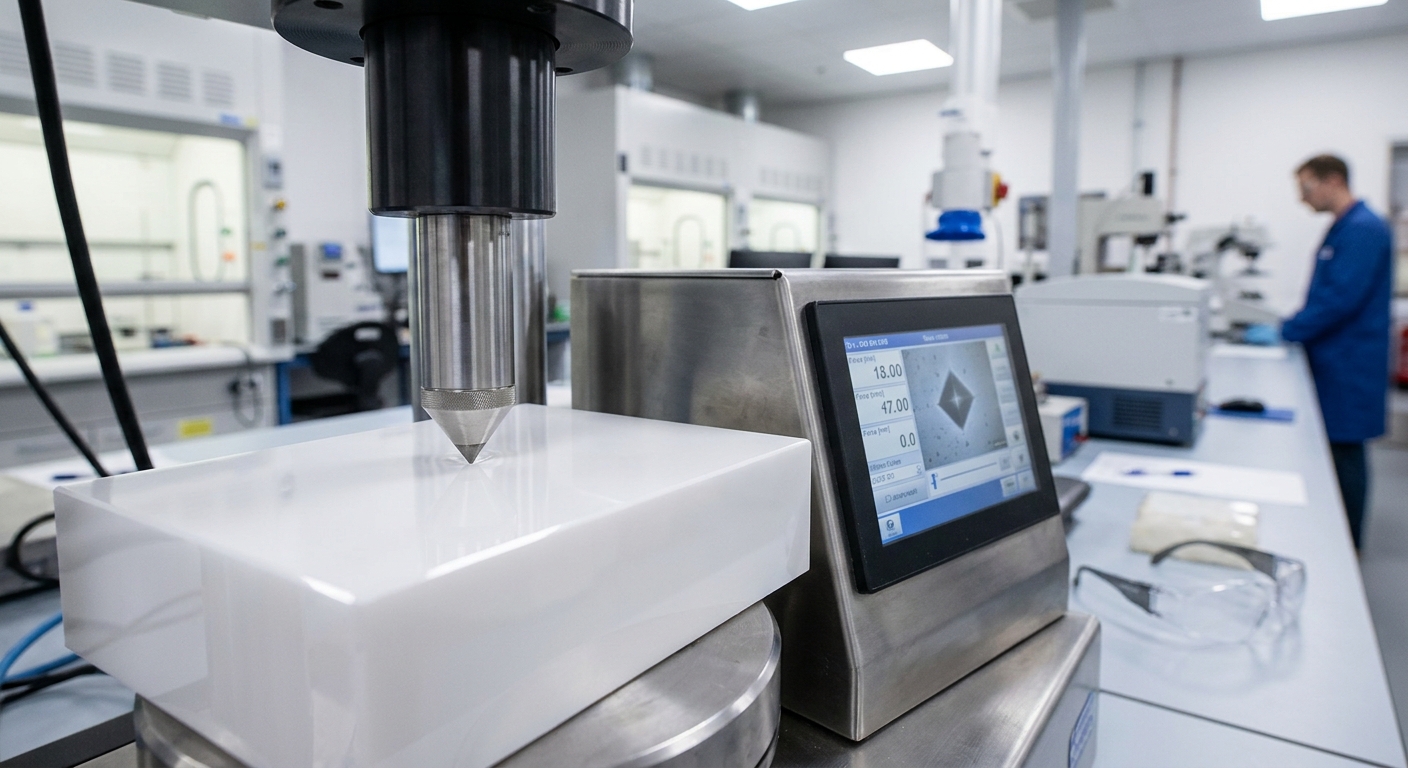 Zirconia hardness testing in a laboratory environment