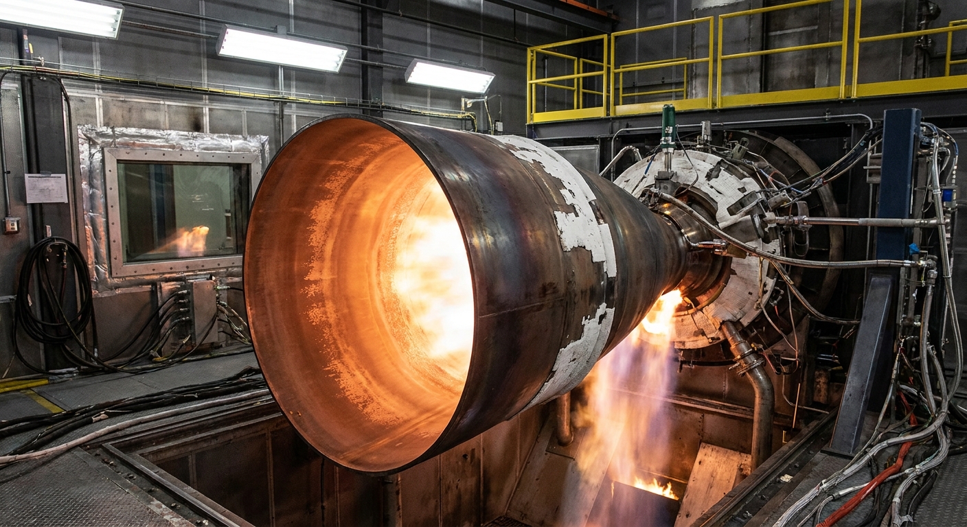 Aerospace Rocket Engine Nozzle Thermal Testing