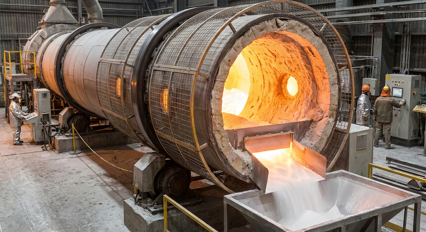 Zircon Sand Feed into High-Temperature Metallurgical Reactor