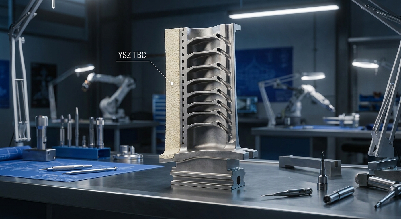 Jet Engine Turbine Blade TBC Cross-Section