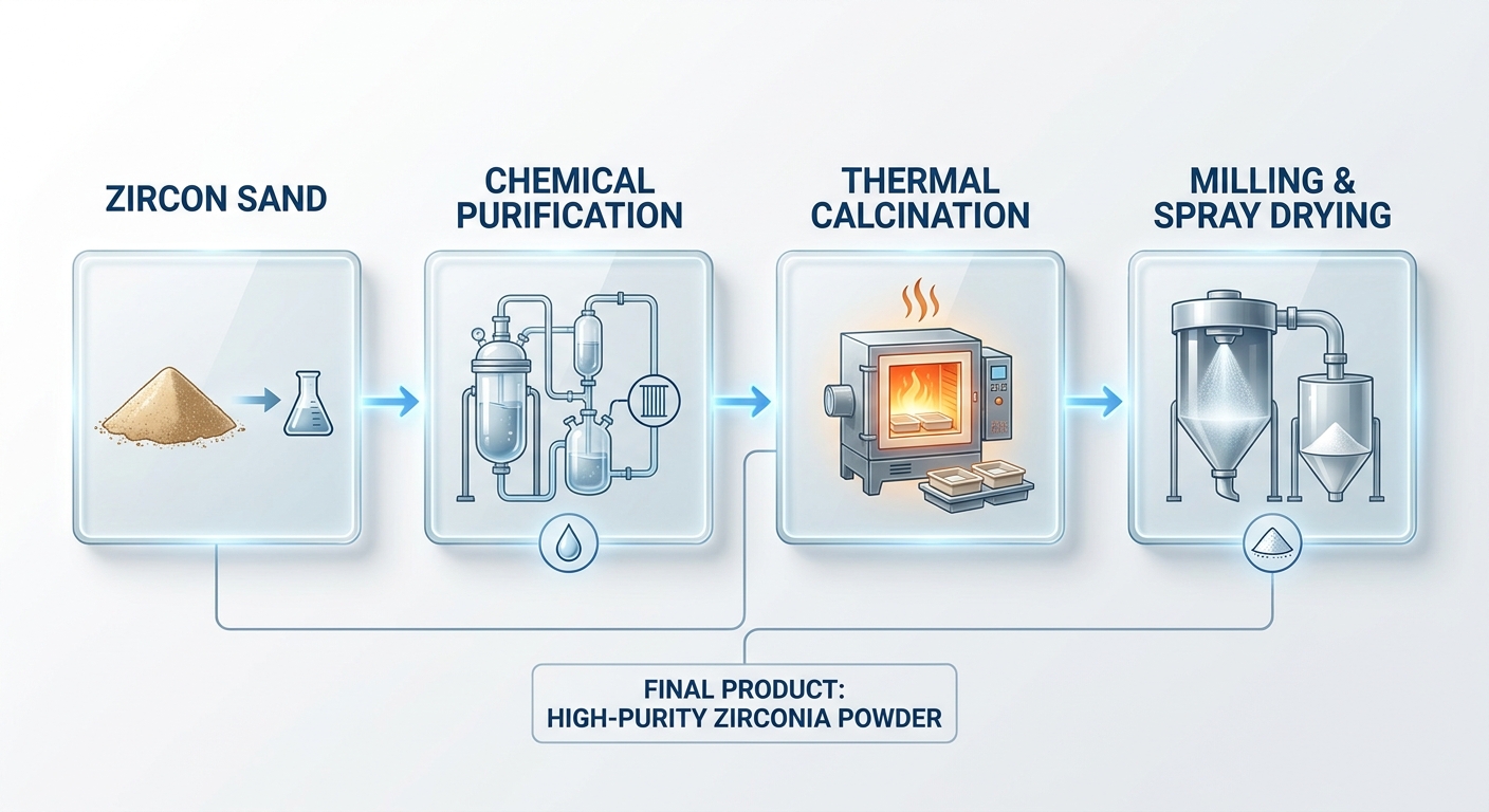 How is High-Purity Zirconia manufactured?