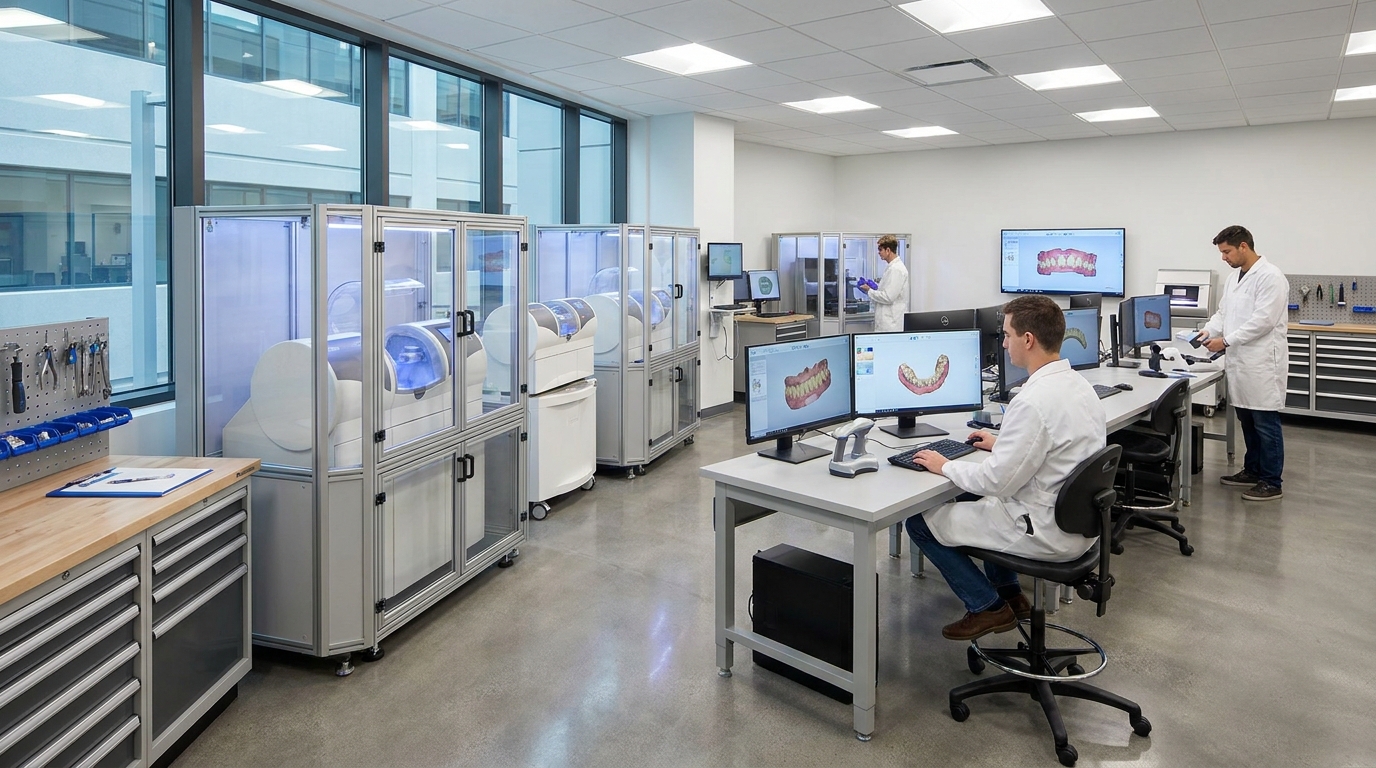 dental lab cad cam workspace