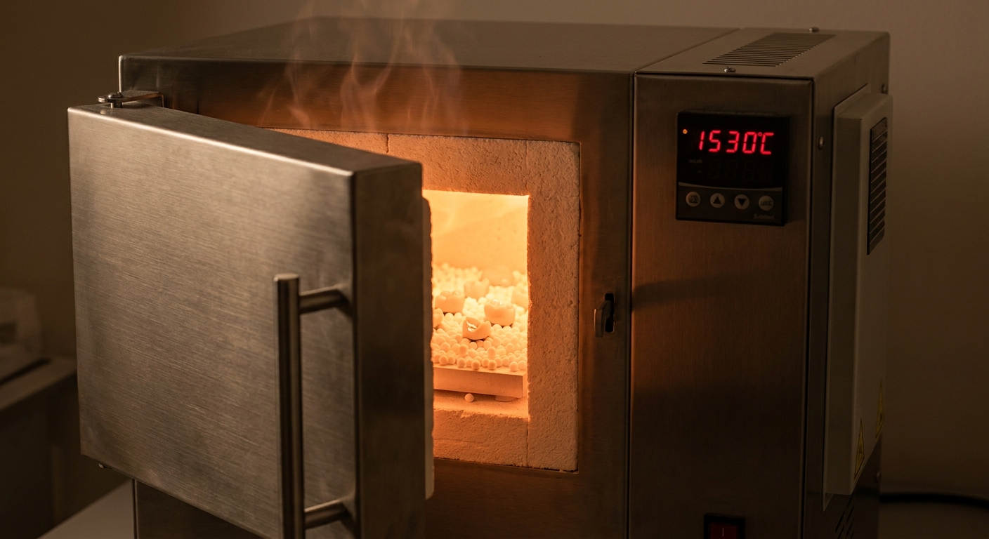 Dental sintering furnace interior