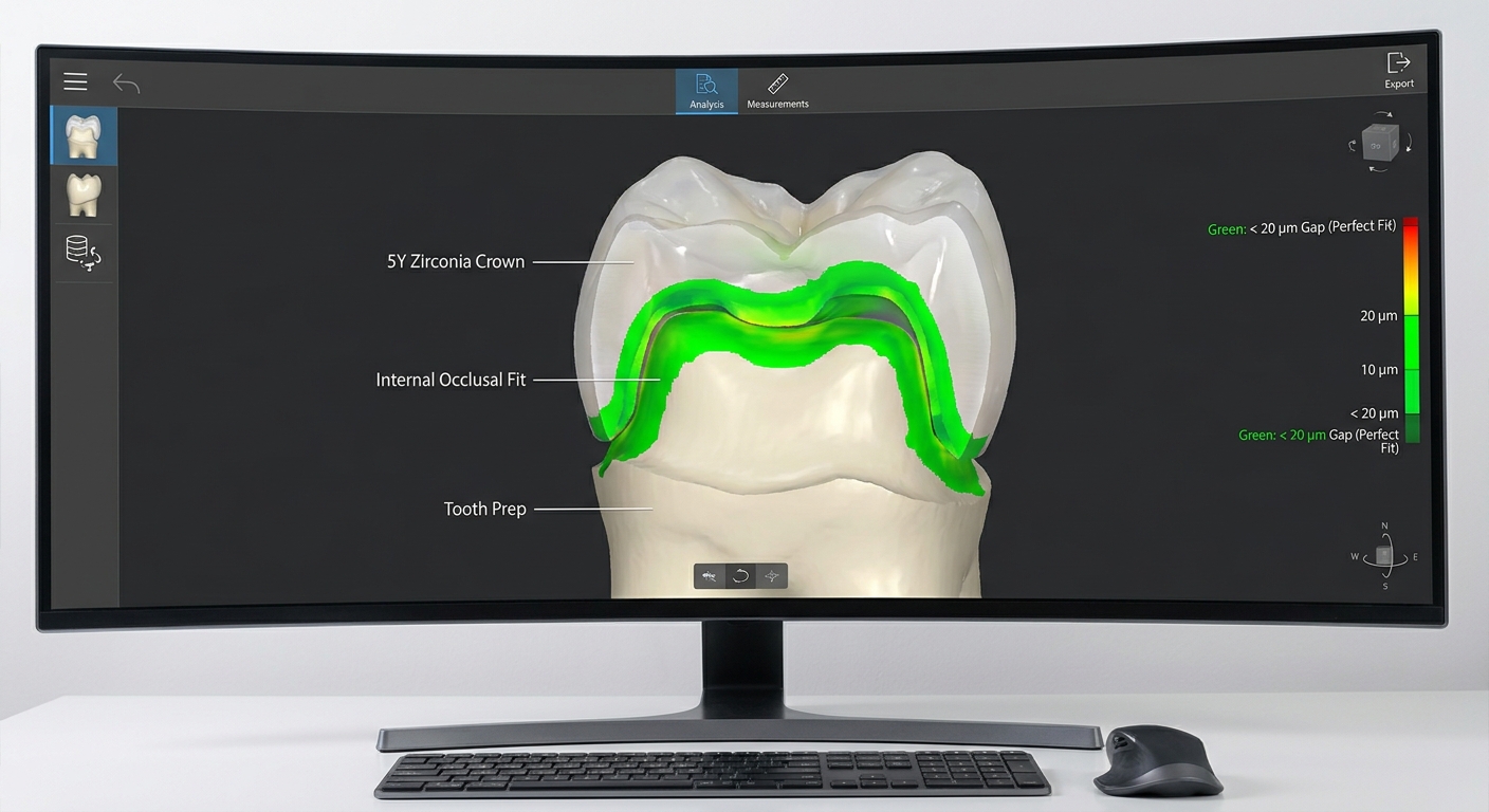 Dental crown 3D scan