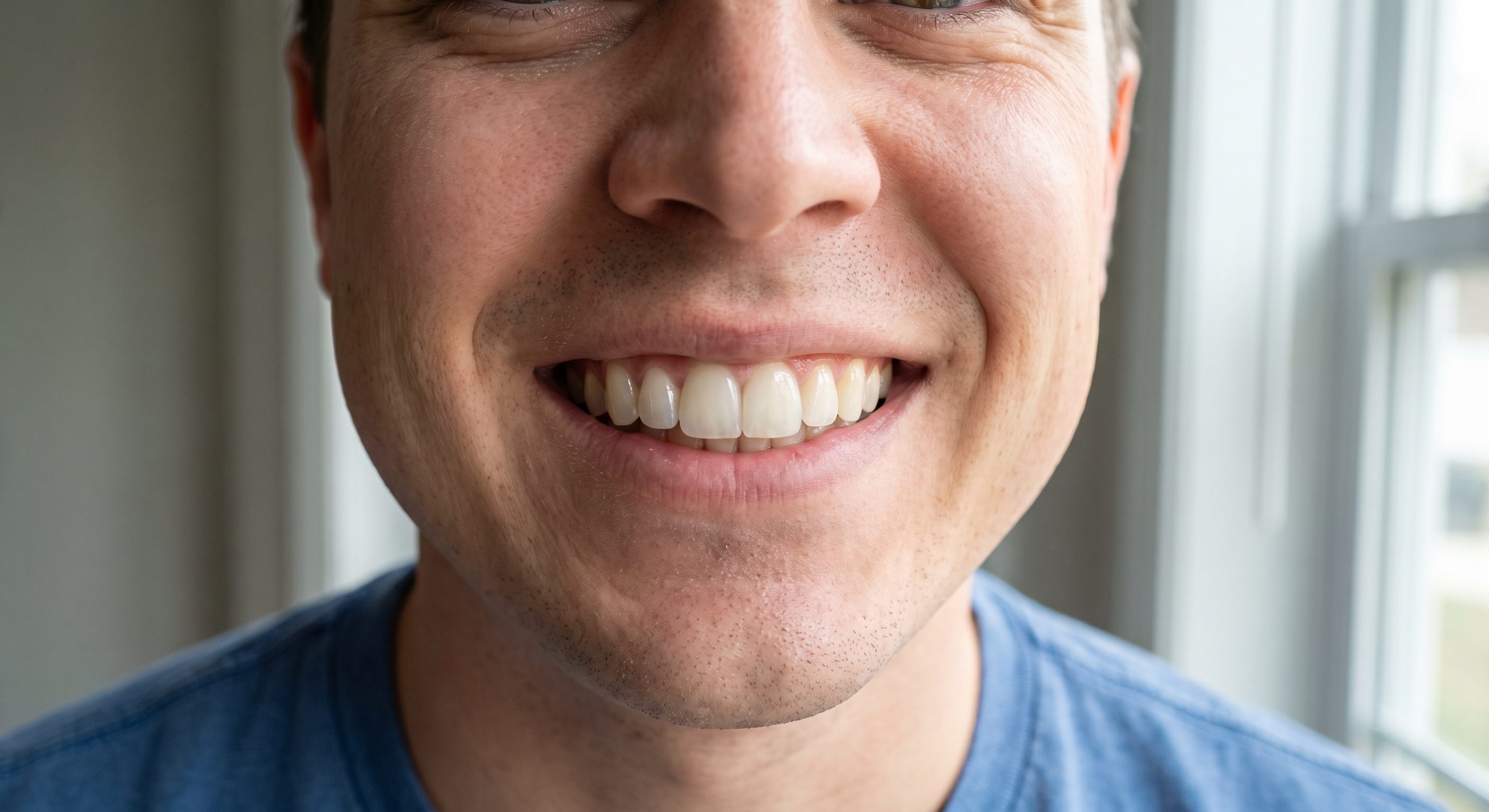 Patient smile after restoration