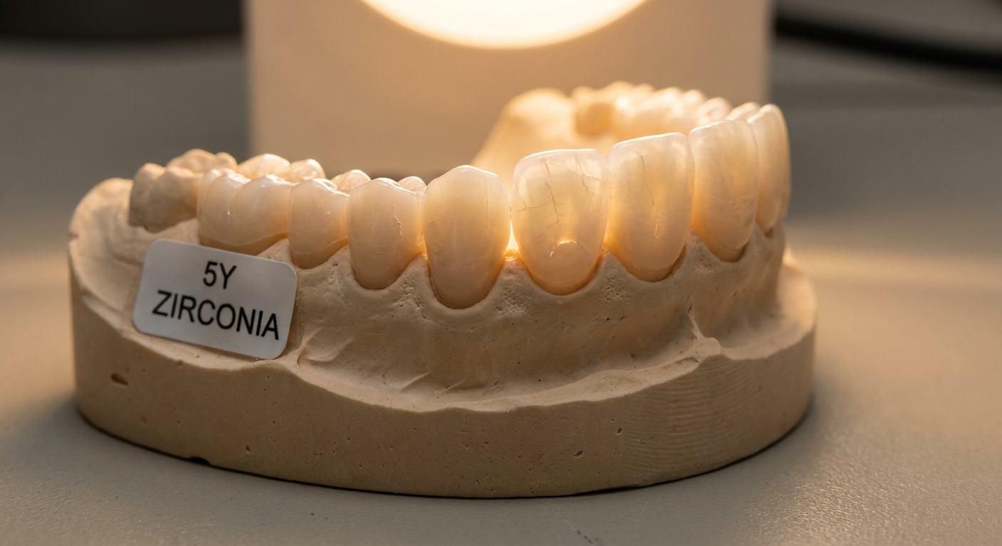 Zirconia Anterior Crowns Macro Photograph