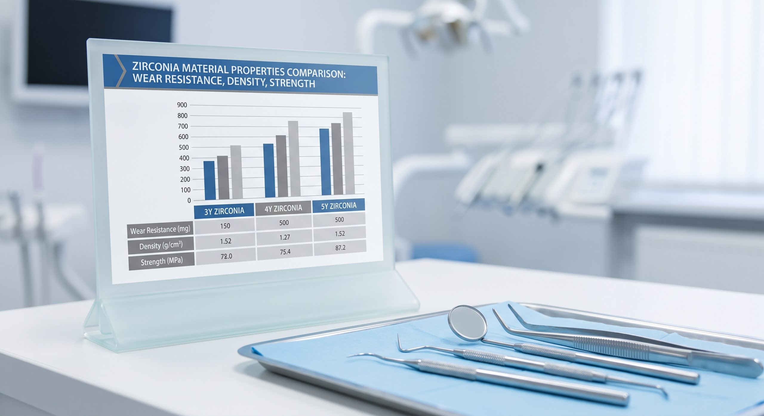 Dental ceramics mechanical properties chart
