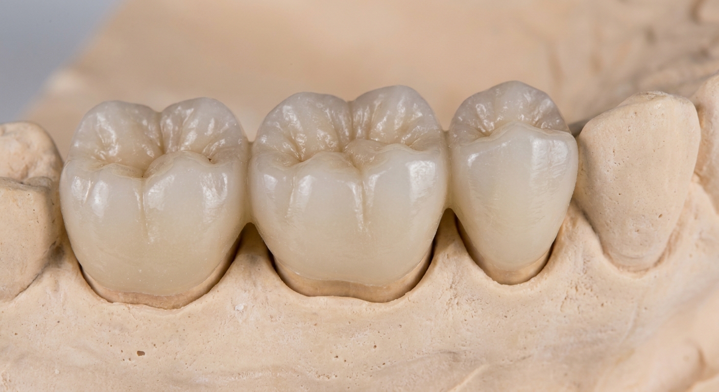 Zirconia Dental Bridge Macro