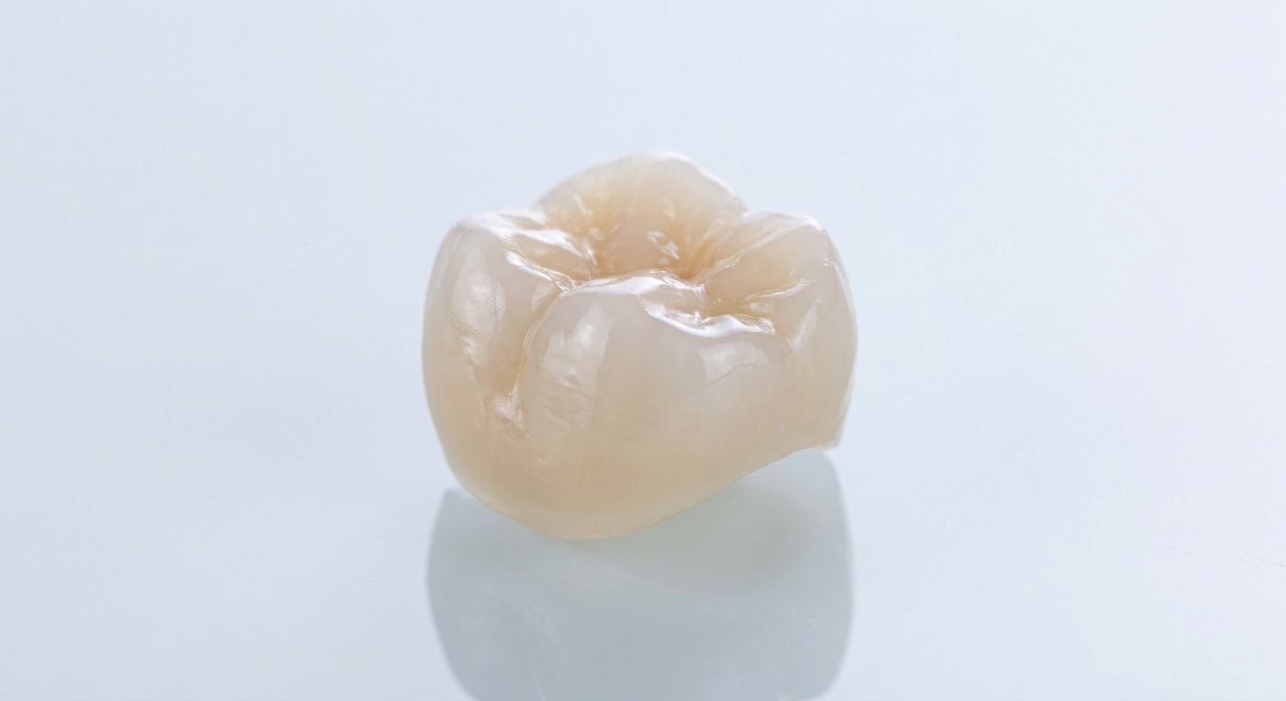 zirconia dental crown macro photograph