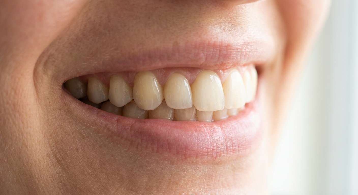 zirconia dental crown macro portrait