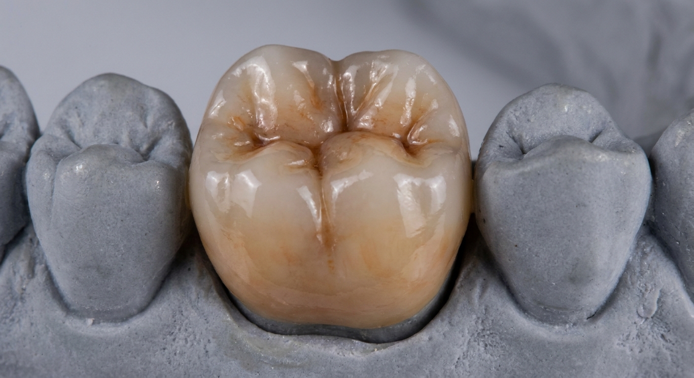 Zirconia Posterior Crown Macro Photo