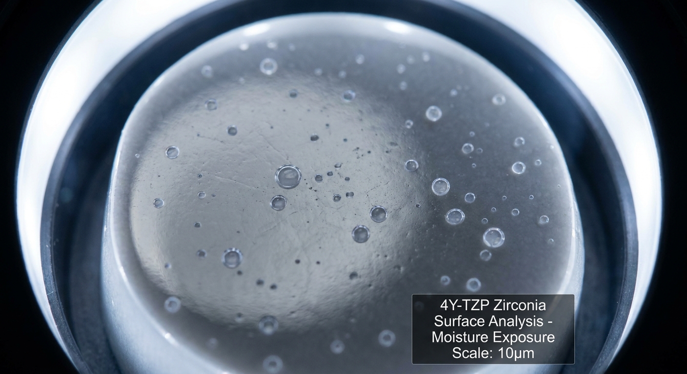 zirconia surface moisture visualization