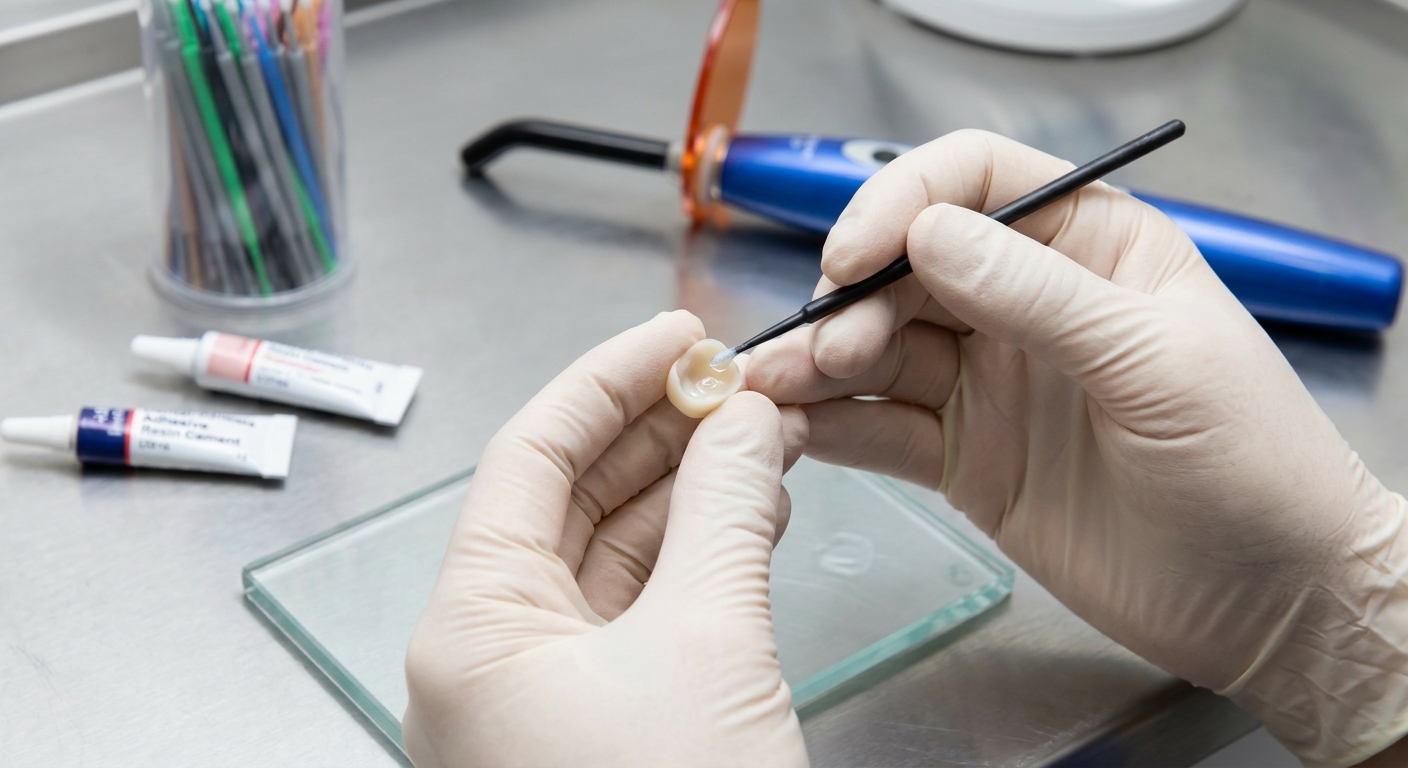 Adjusting and Priming a Zirconia Crown