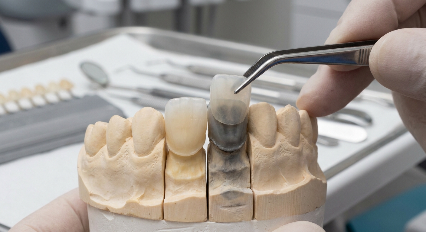 High Translucency Veneers on a Stone Model