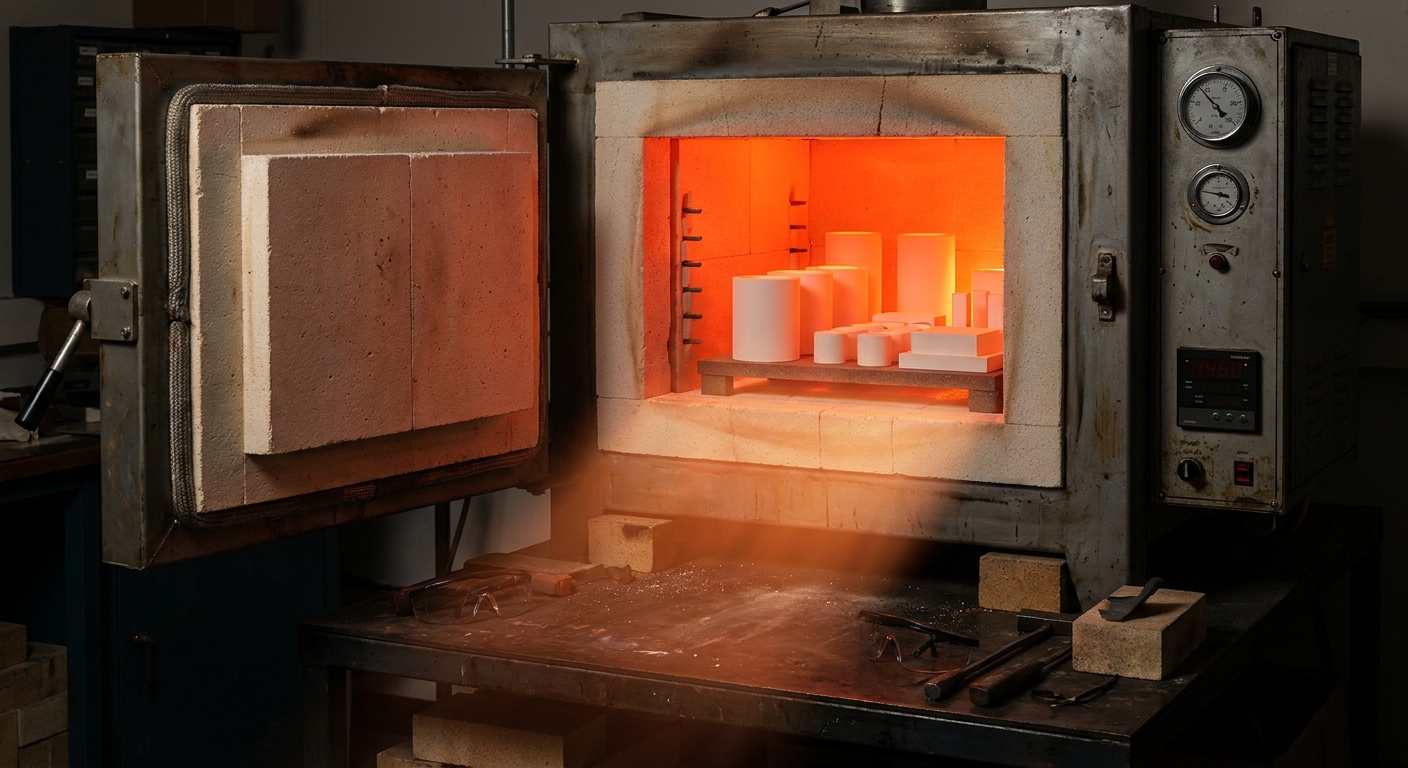 High-Temperature Laboratory Kiln with Sintered Zirconia Ceramics
