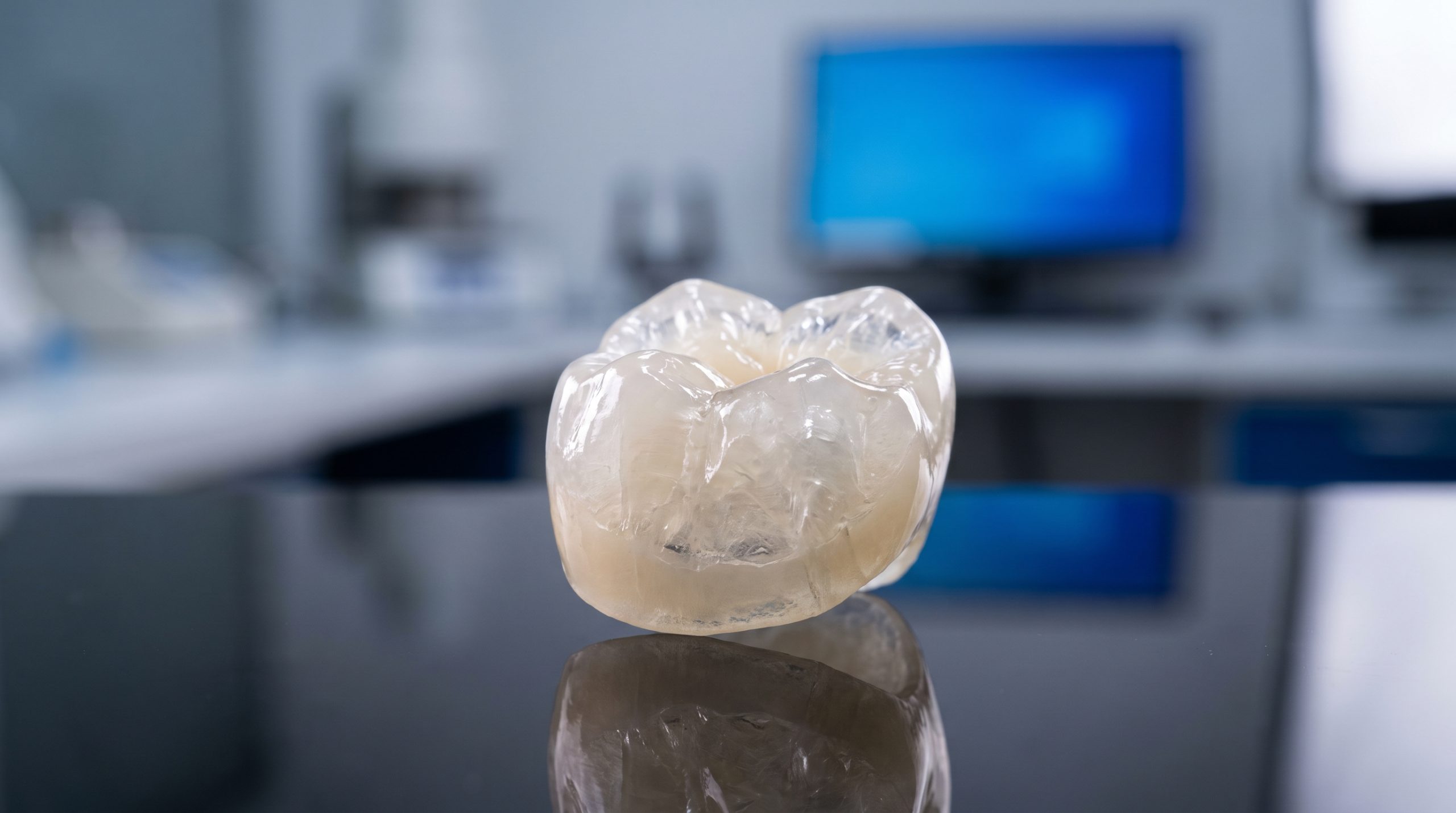 Translucent Zirconia Dental Crown Macro