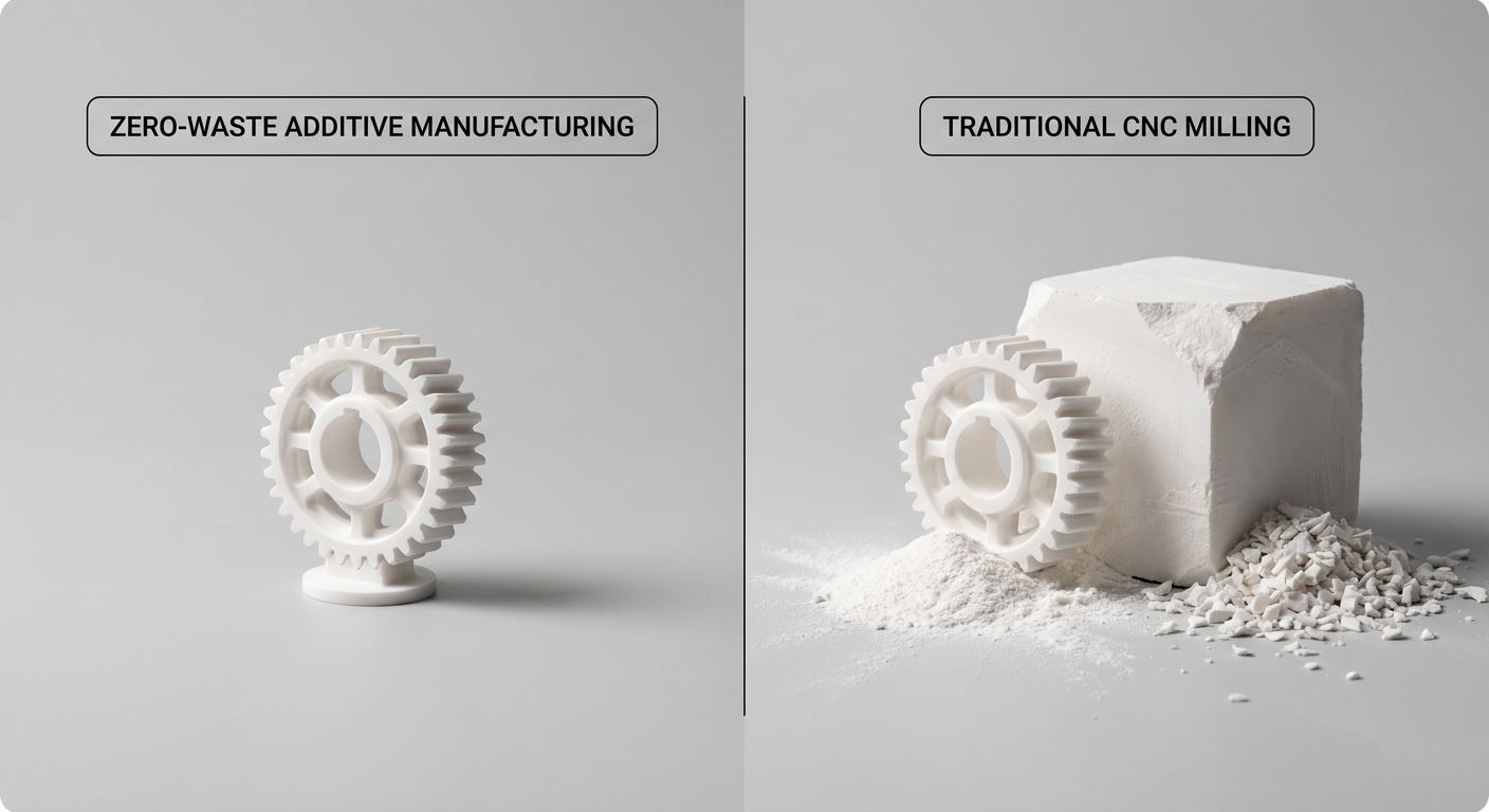 Zero-waste Additive Manufacturing of 5Y Zirconia