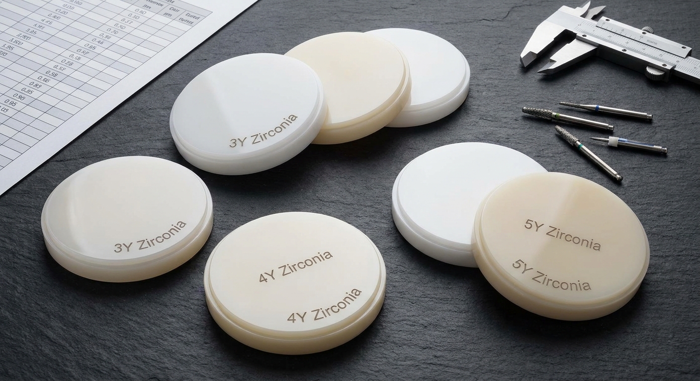 Zirconia cadcam disc comparison
