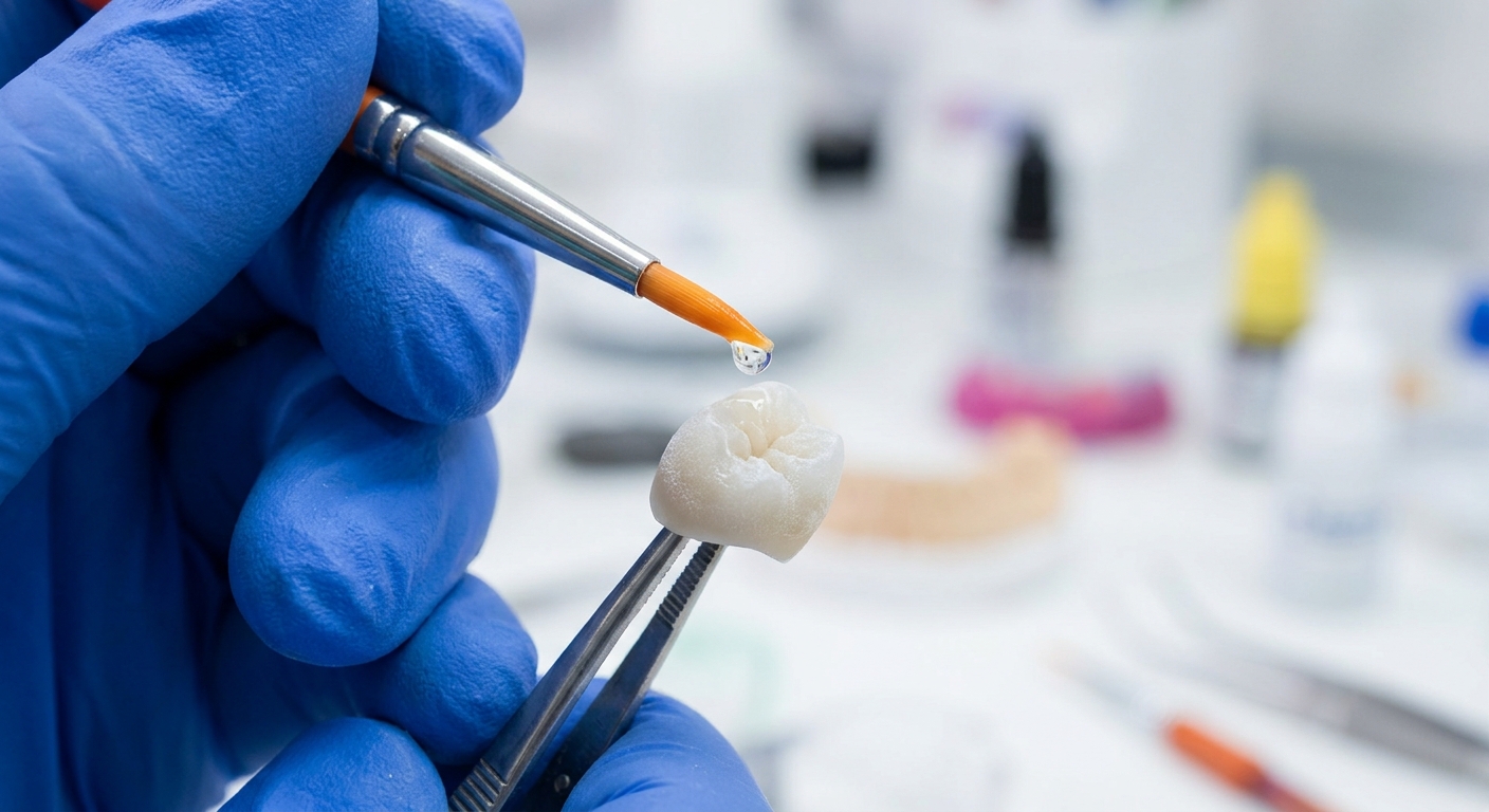 Zirconia crown bonding application
