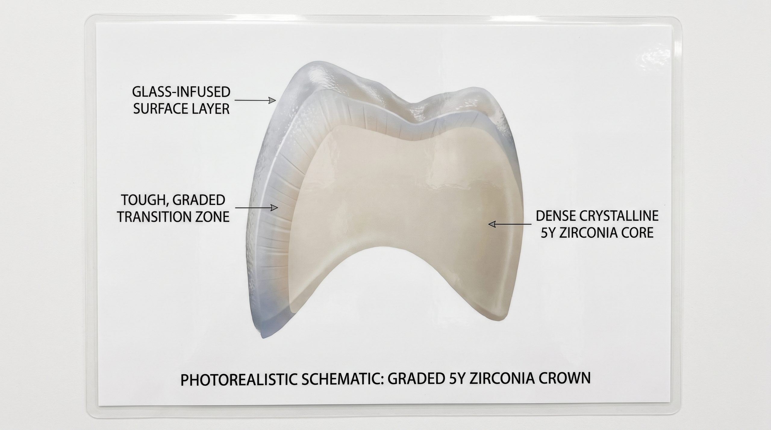Zirconia Crown Cross Section Diagram