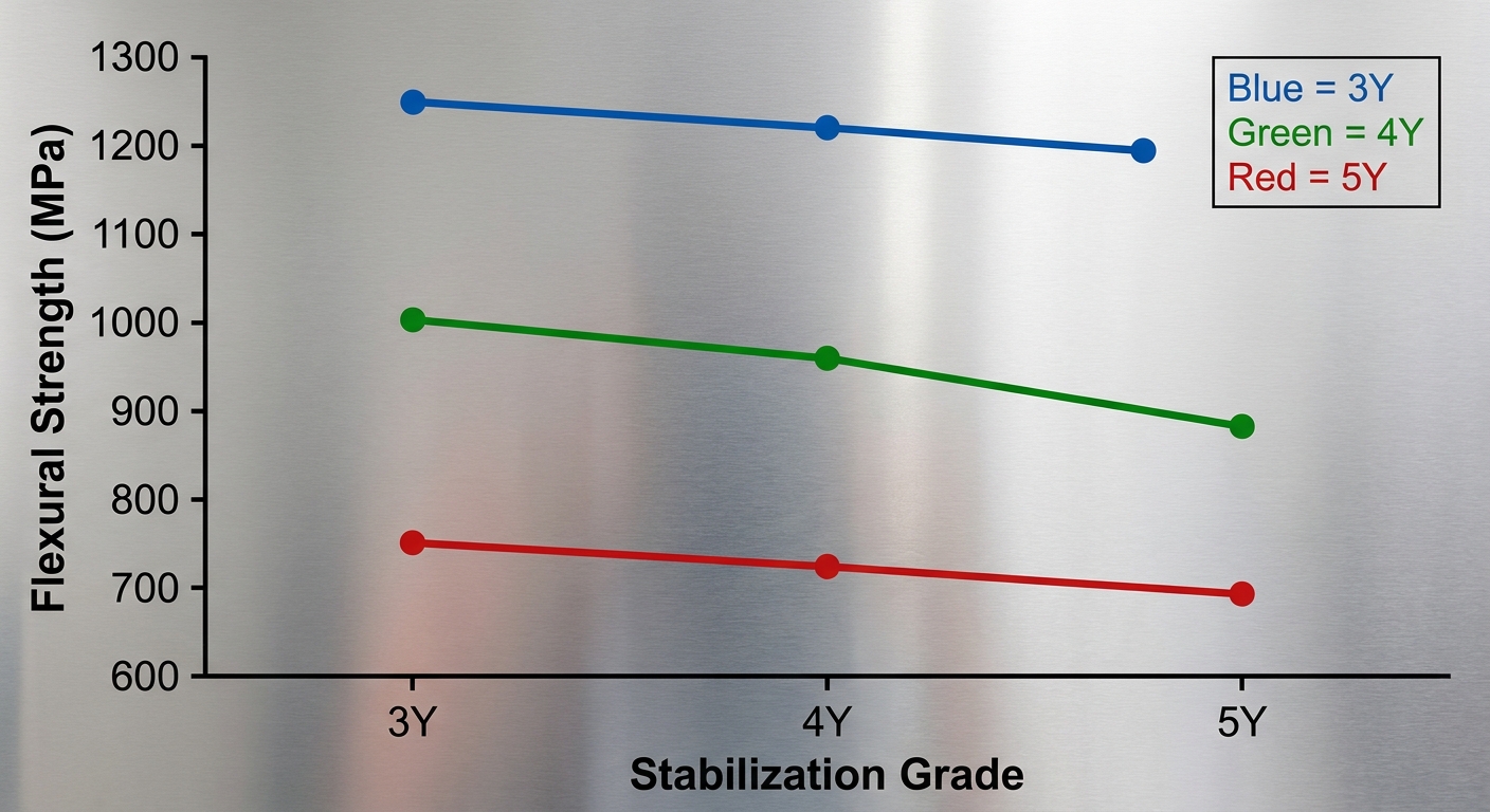 Zirconia flexural strength comparison