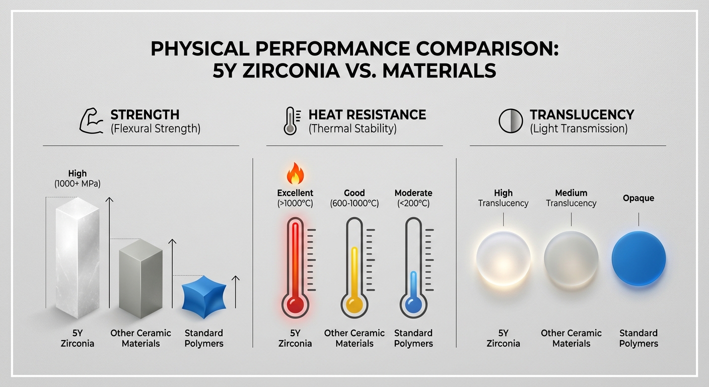 5Y Zirconia vs Polymers and Ceramics Performance Comparison