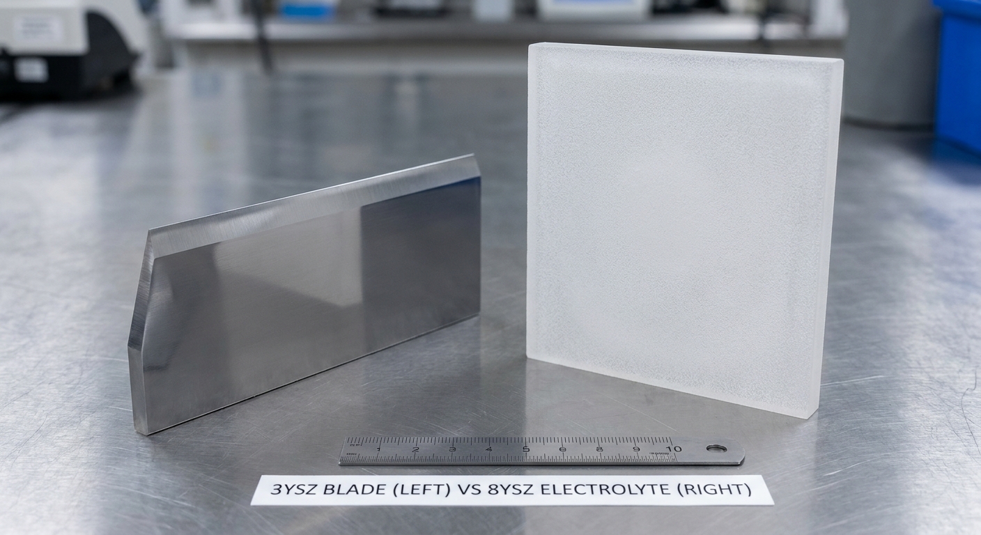3YSZ 8YSZ Materials Comparison